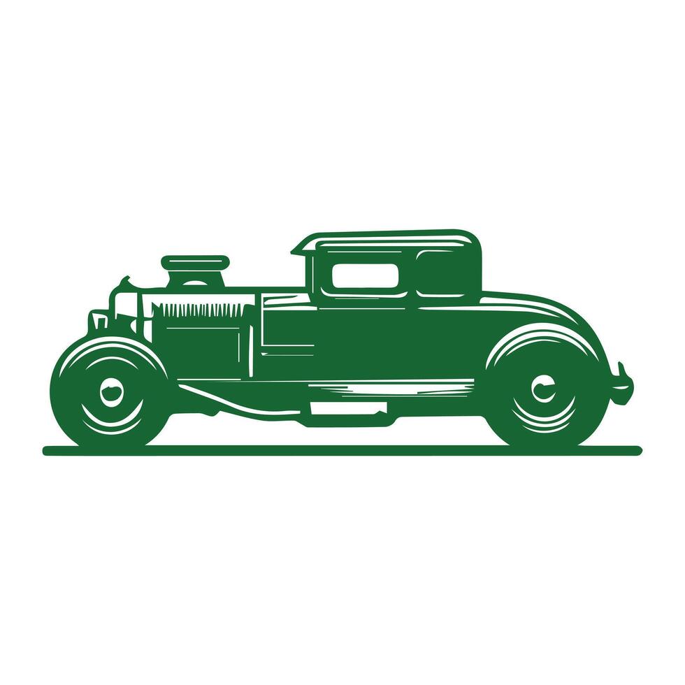 Print  Retro Vintage Car Vector Illustration