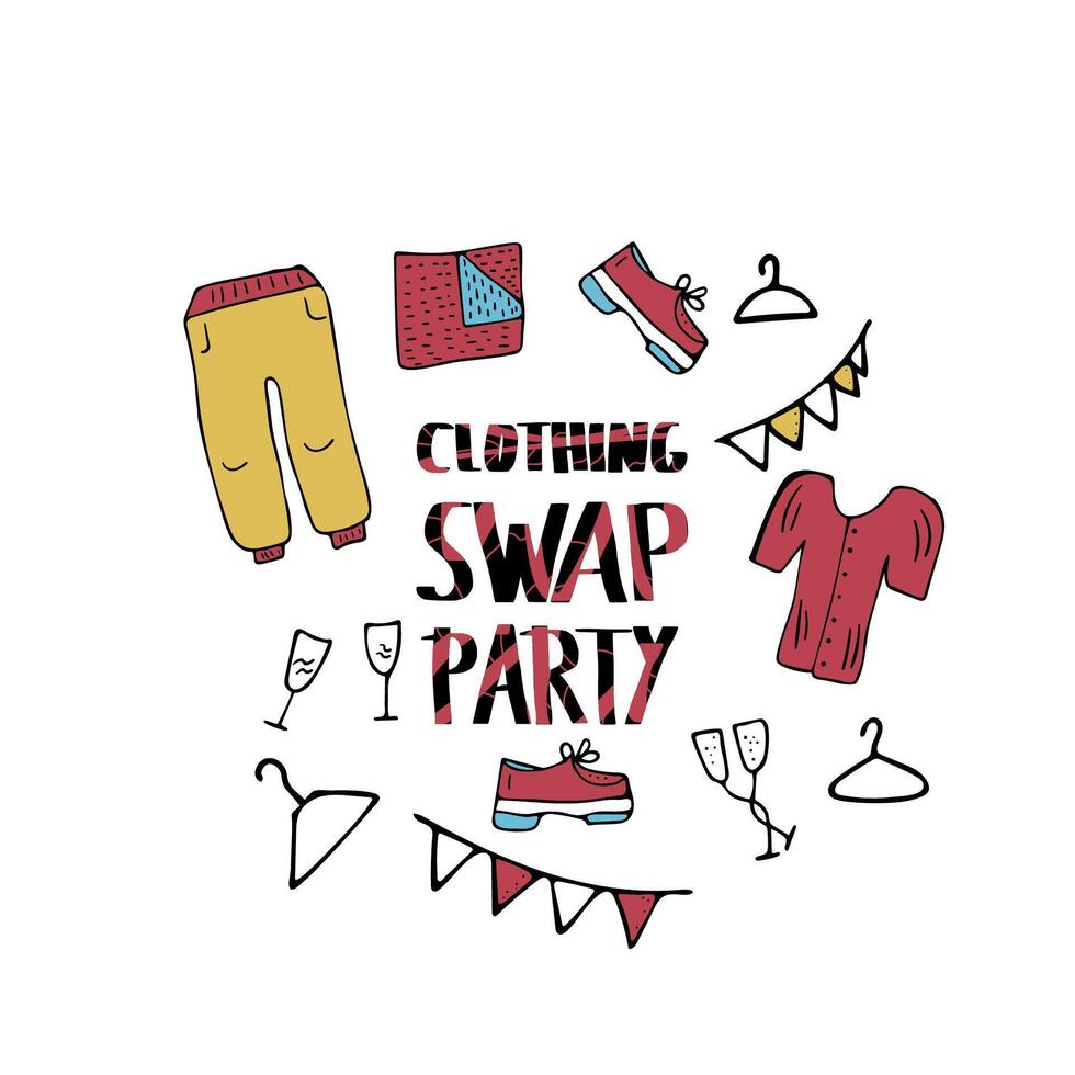 Swap hanwritten lettering. Vector concept design.