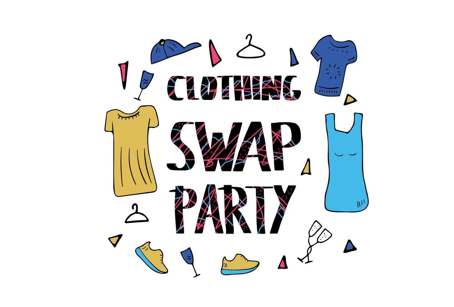 Swap hanwritten lettering. Vector concept design.