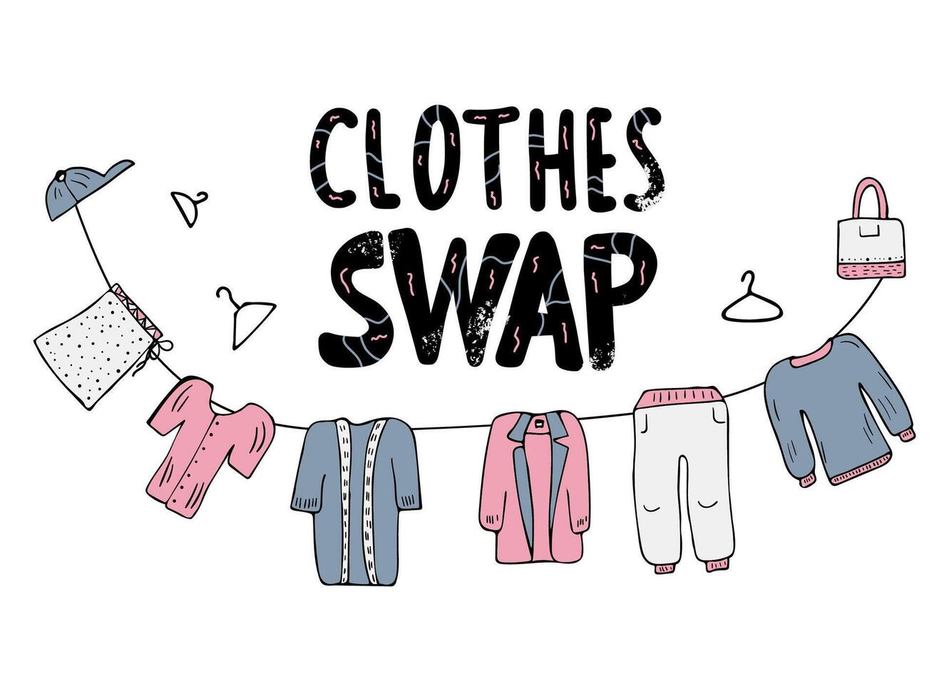 Swap hanwritten lettering. Vector concept design.