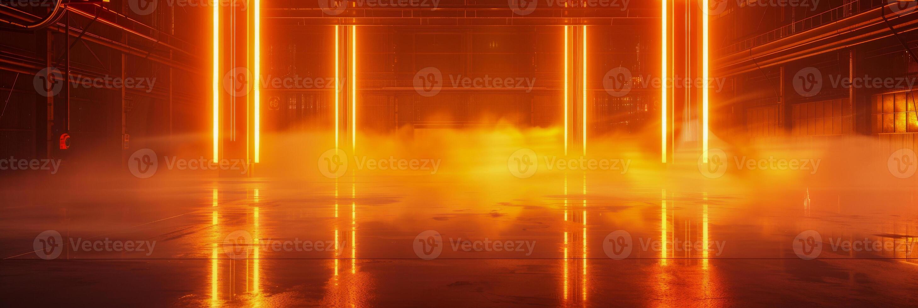 AI generated The room is engulfed in thick smoke, billowing out uncontrollably. The air is hazy and visibility is minimal as the smoke fills the space photo