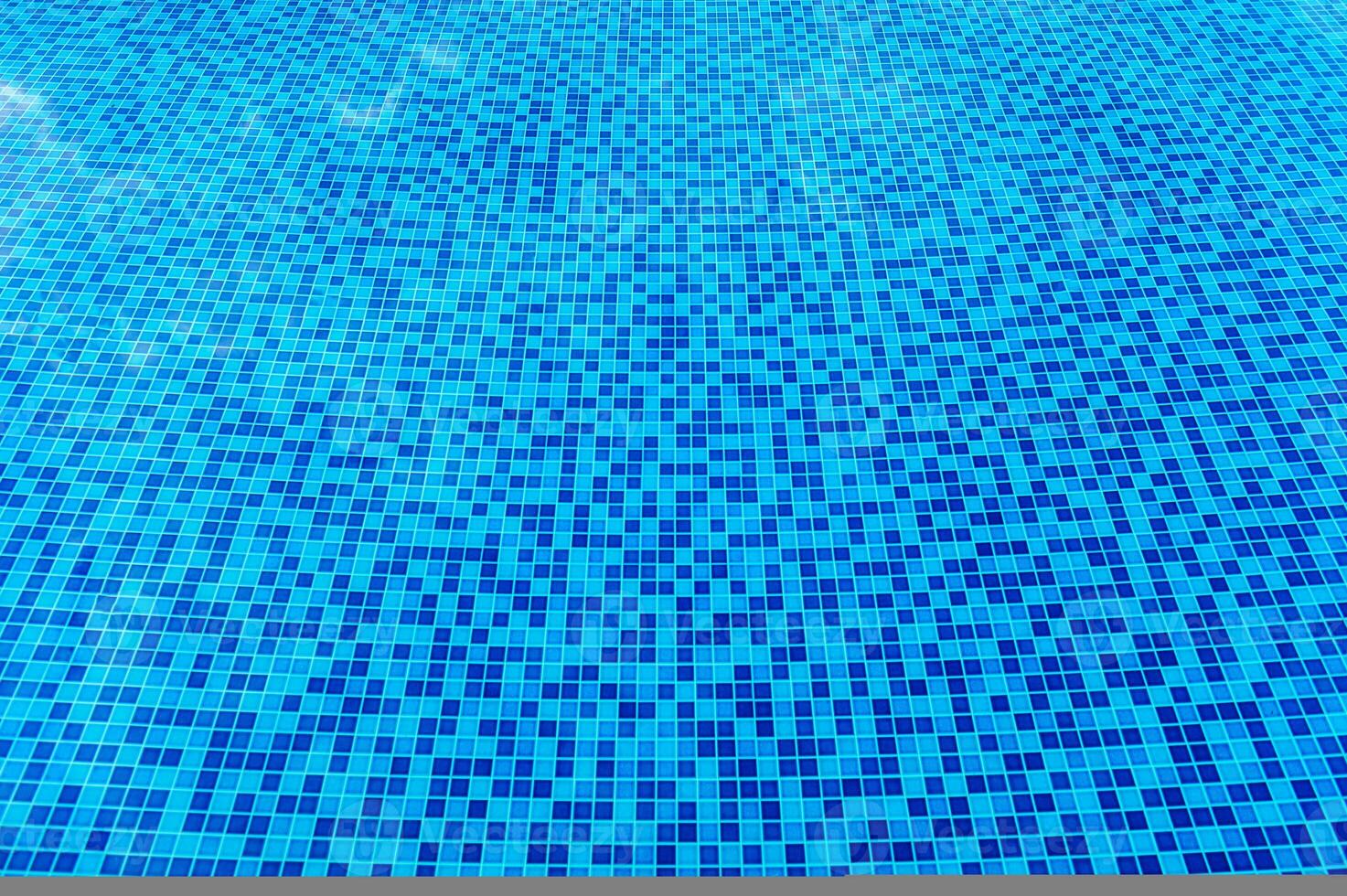 Abstract view of bottom caustics of swimming pool with ripple... photo