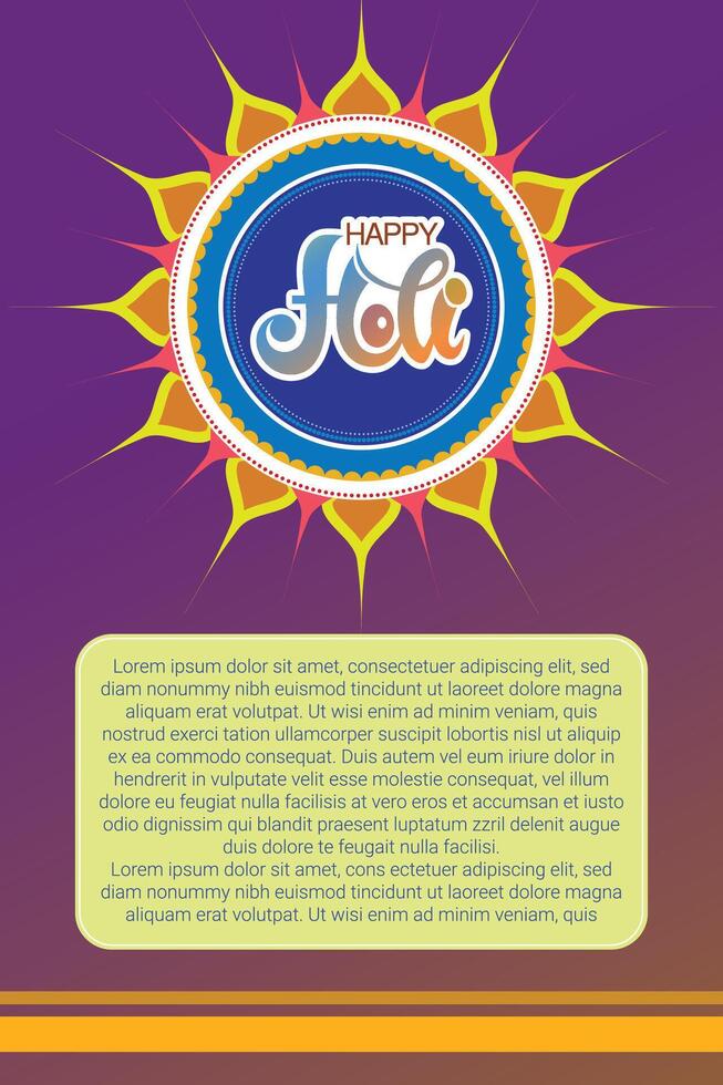 Holi Festival with colorful background, Happy holy typo vector