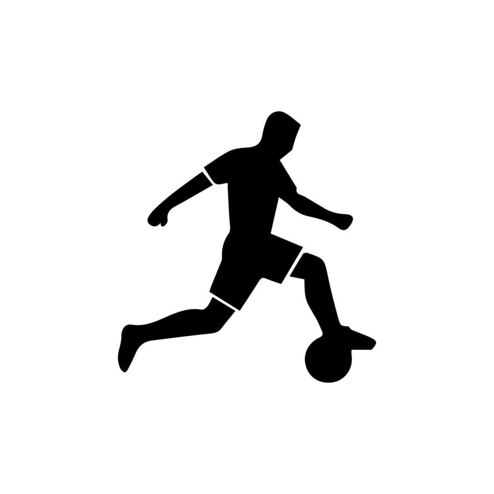 soccer football player silhouette cutout outlines.soccer football player silhouette cutout outlines. vector