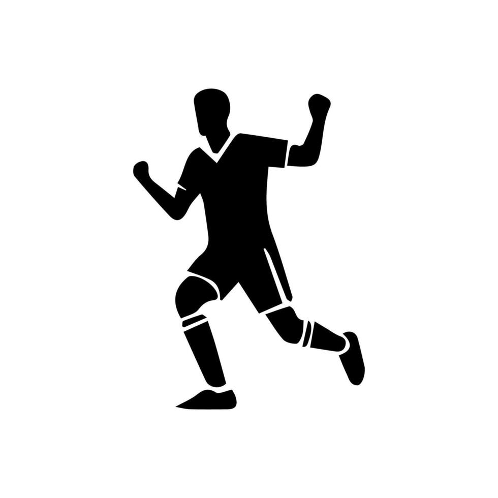 soccer football player silhouette cutout outlines.soccer football player silhouette cutout outlines. vector