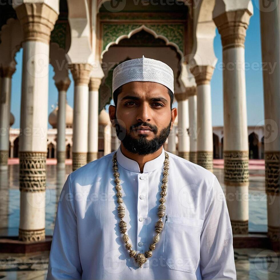 AI generated Indian muslim man photo