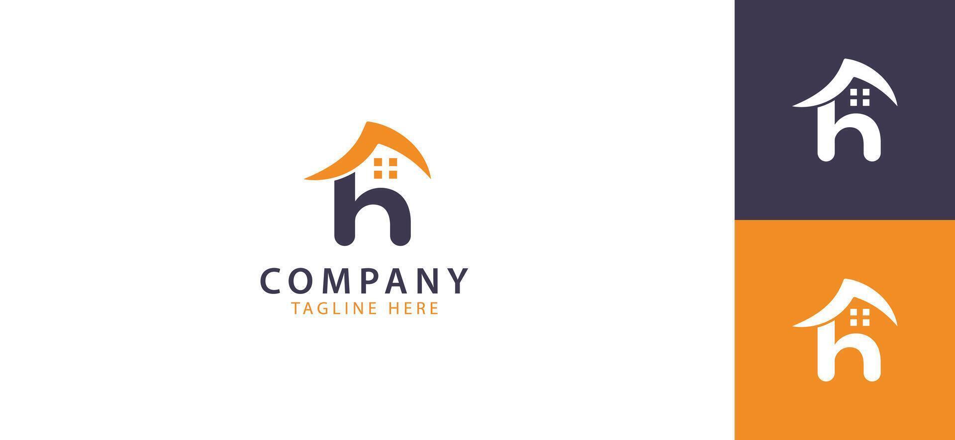 A Sleek and Modern H-Letter Logo Design Crafted Specifically for the Real Estate Industry, Capturing the Essence of Contemporary Elegance and Promising Boundless Opportunities. vector
