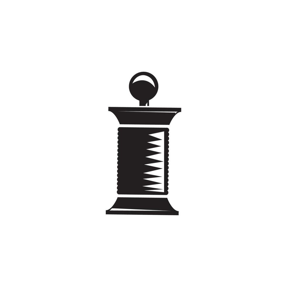 Thread sewing logo icon isolated on vector illustration