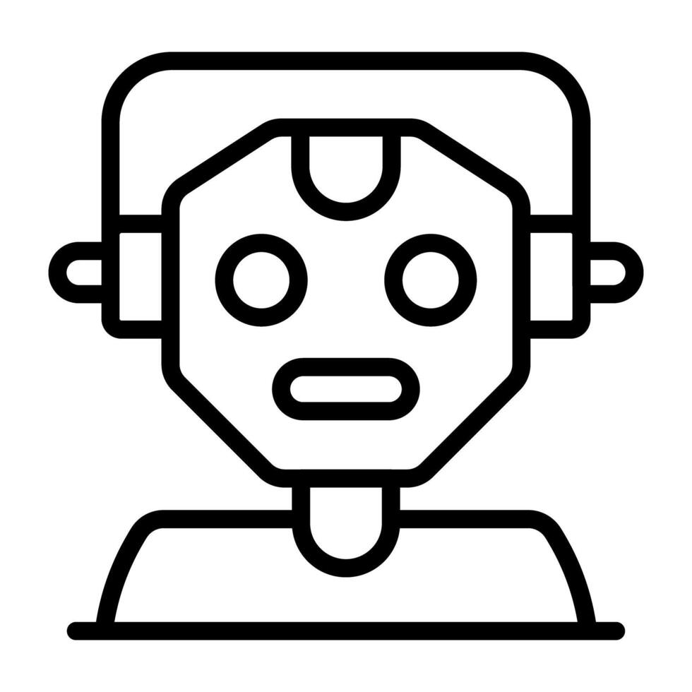 A lineardesign icon of customer service representative vector