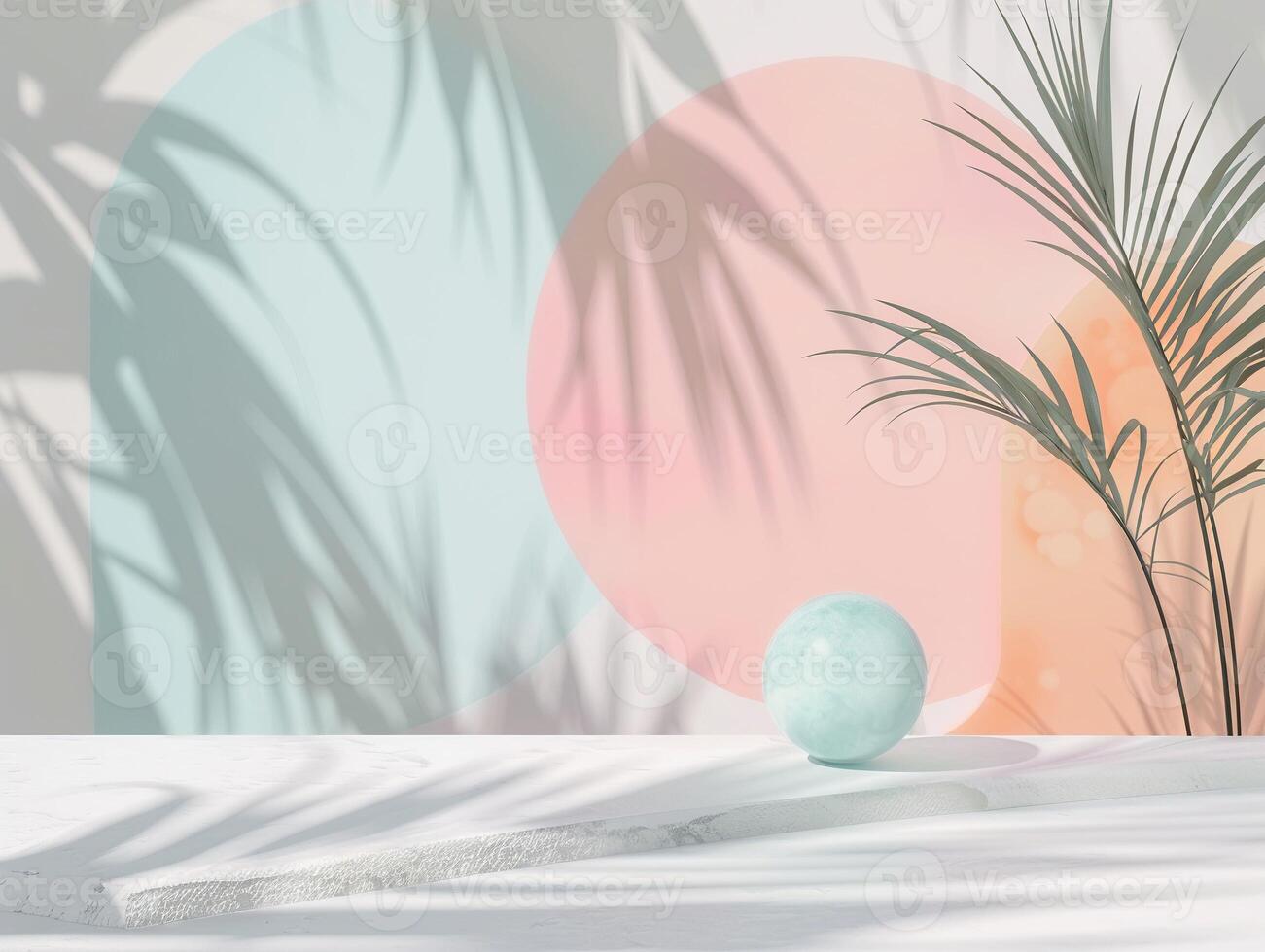 AI generated minimalist backgroundpastel color photo