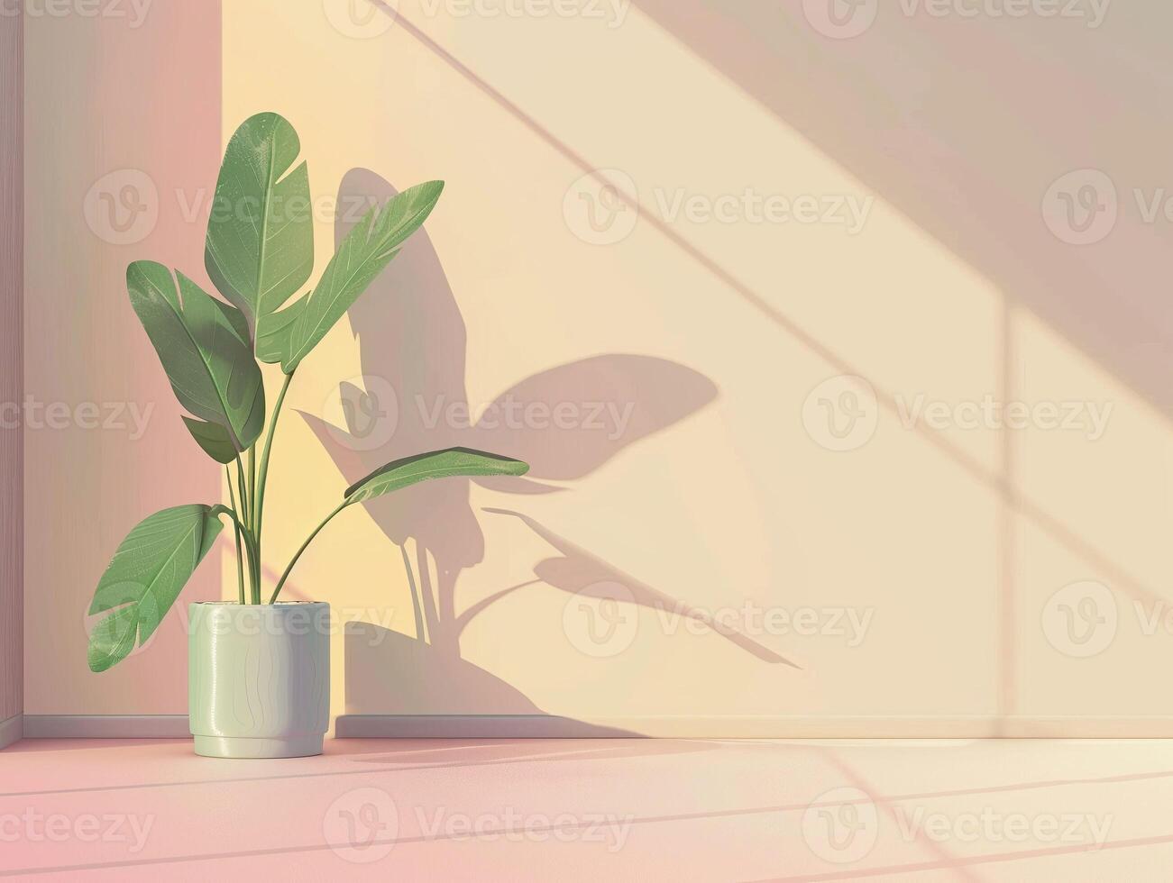 AI generated minimalist backgroundpastel color photo