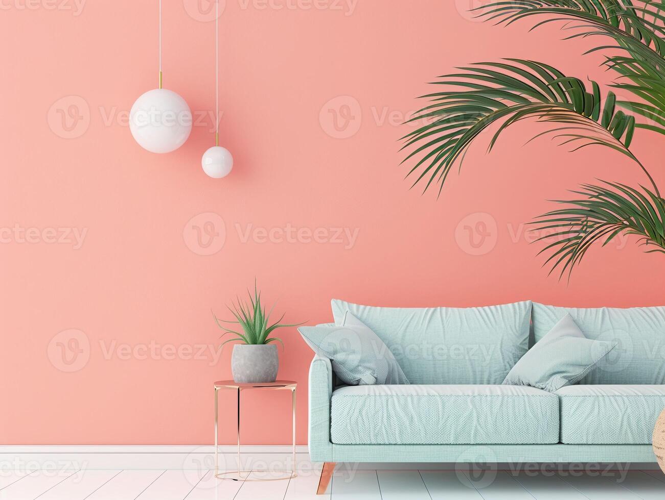 AI generated minimalist backgroundpastel color photo