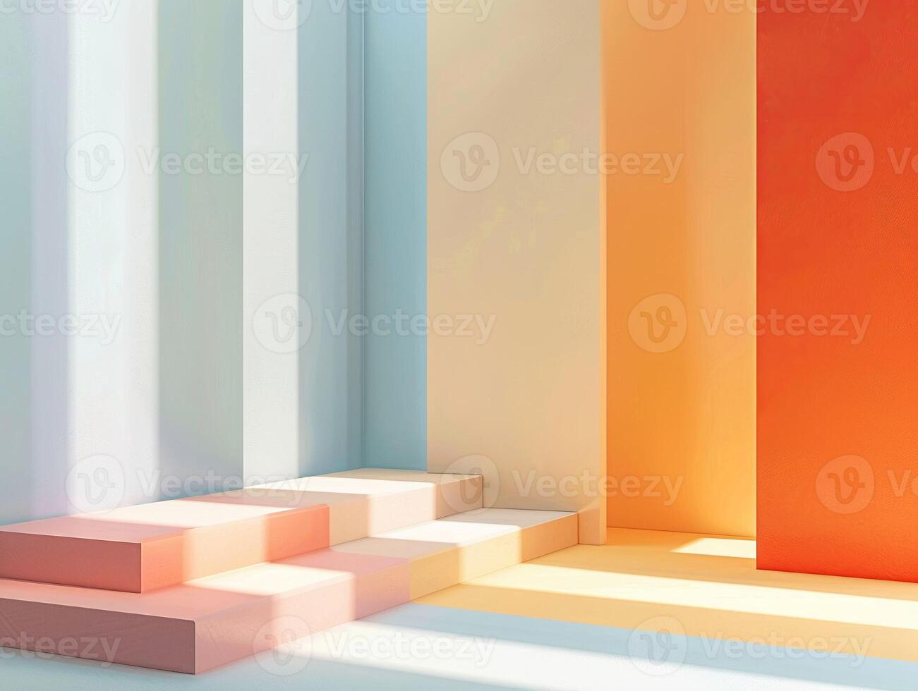 AI generated minimalist backgroundpastel color photo