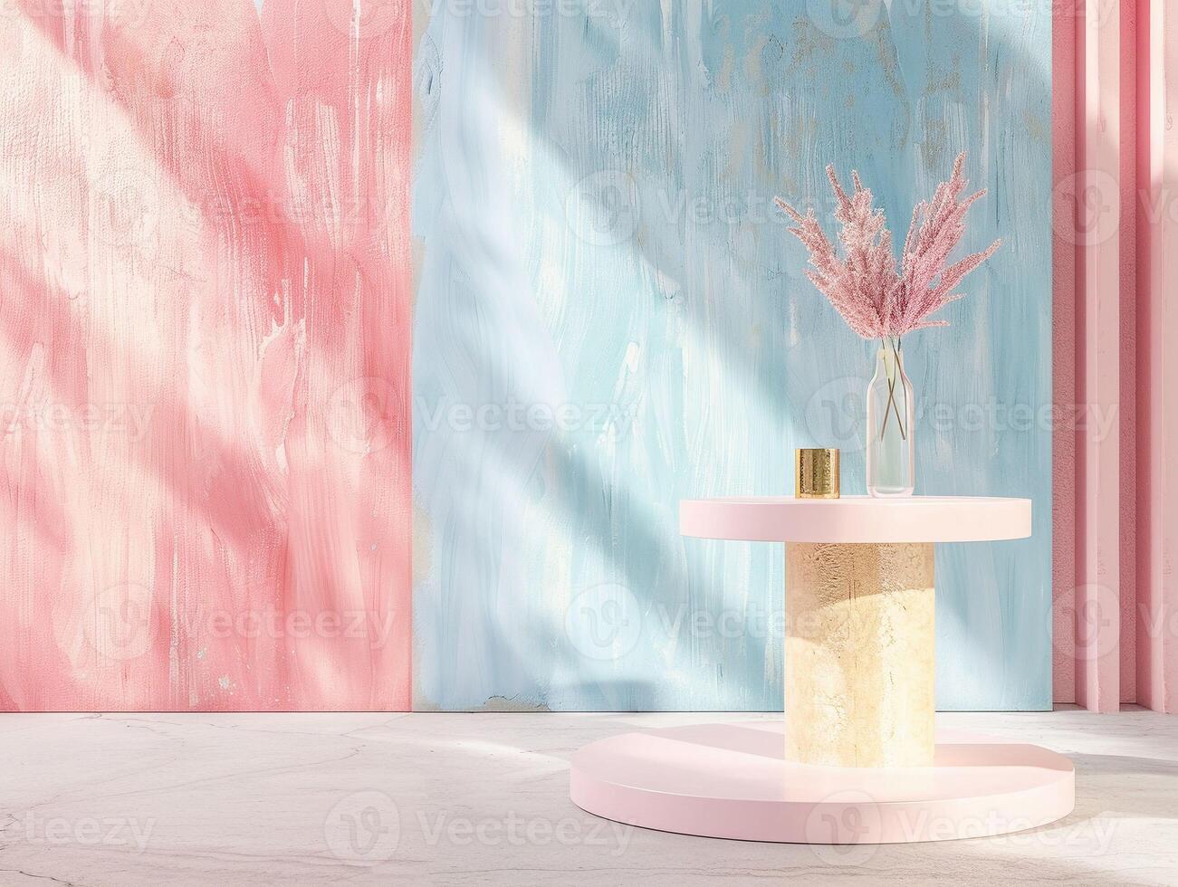 AI generated minimalist backgroundpastel color photo