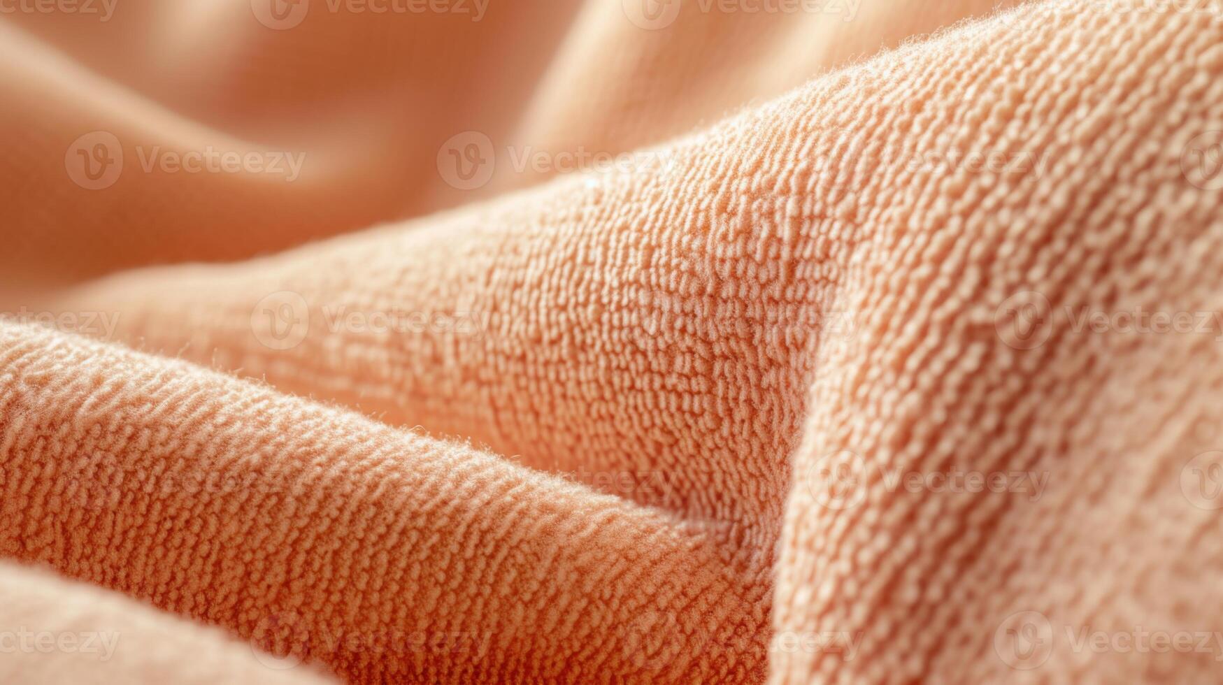 AI generated Soft, peach-colored fabric with intricate weaves, highlighting its texture and quality. photo
