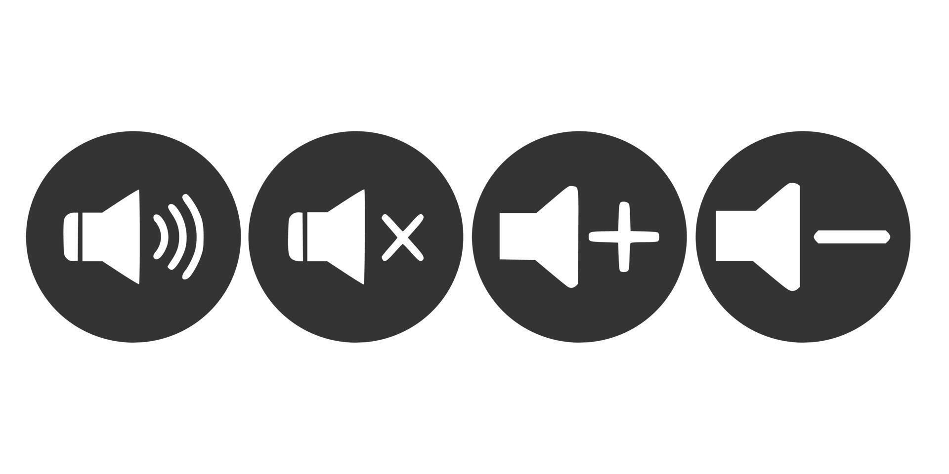 Mute and unmute volume sound icon vector isolated on white background