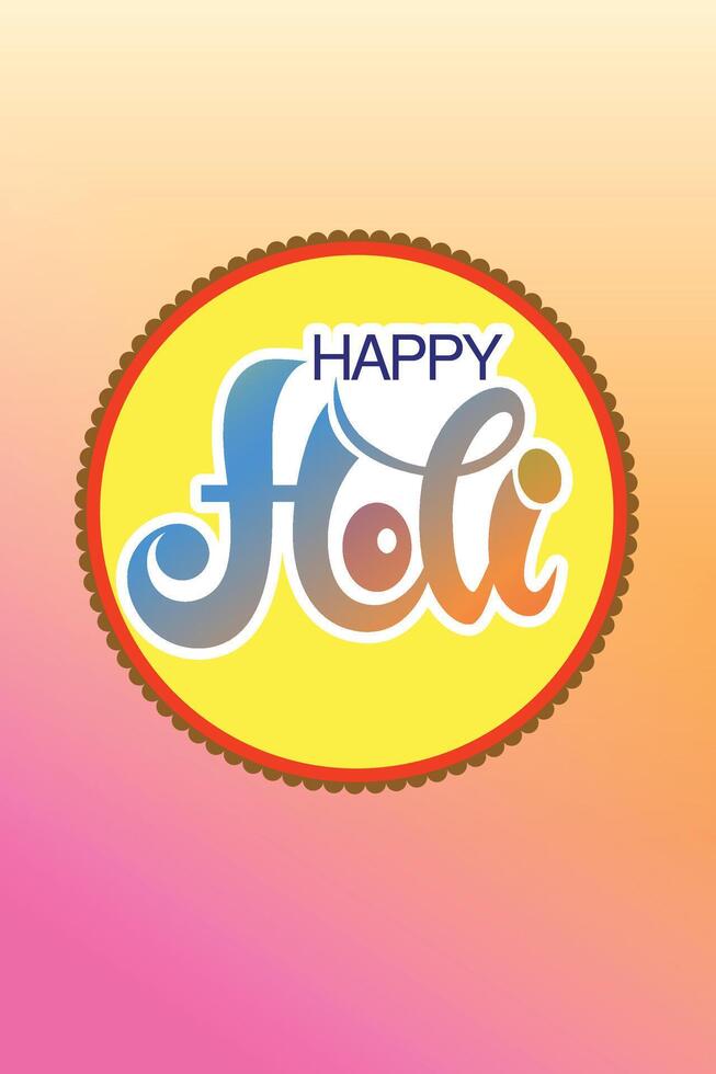 Holi Festival with colorful background, Happy holi typo vector