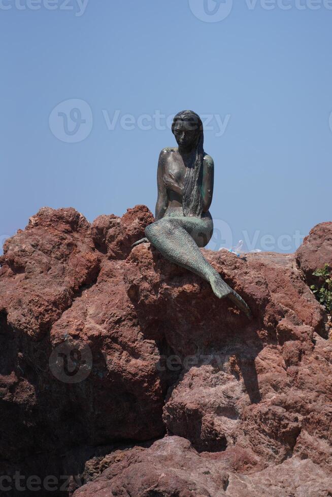 Mermaid Statue in Oren, Balikesir, Turkiye photo