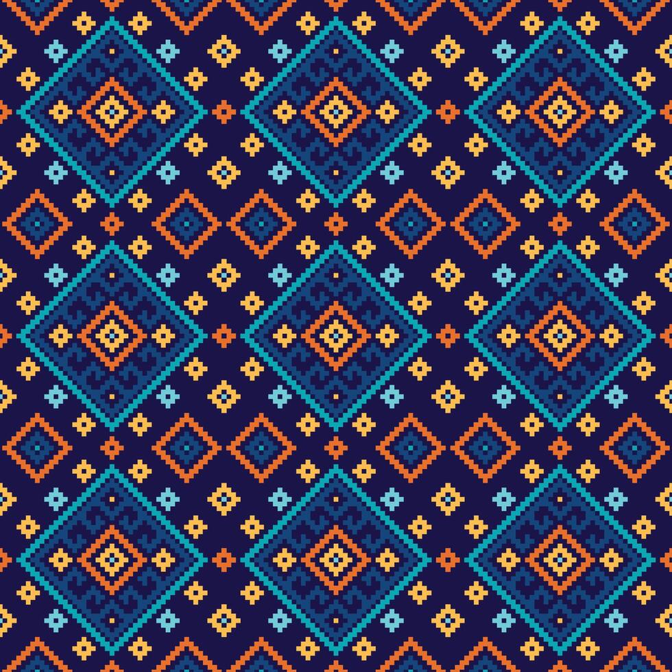 un digital Arte ilustración con un tela modelo de diamantes y triangulos. diseño para étnico,motivo,tribal,raya,ornamental,mexicano,repetición,triángulo,alfombra,bordado,retro,ilustración,patrón. vector