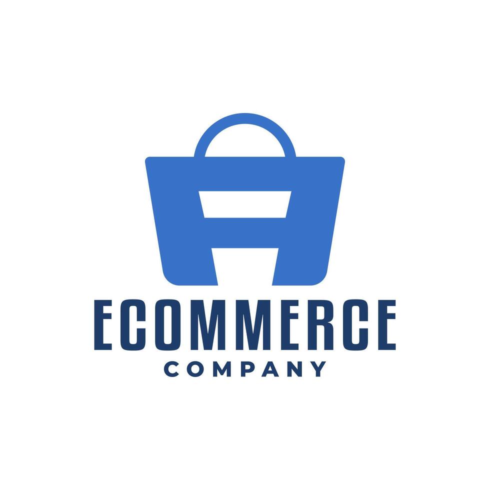 illustration of a shopping bag forming a letter A. good for any business related to shopping. vector