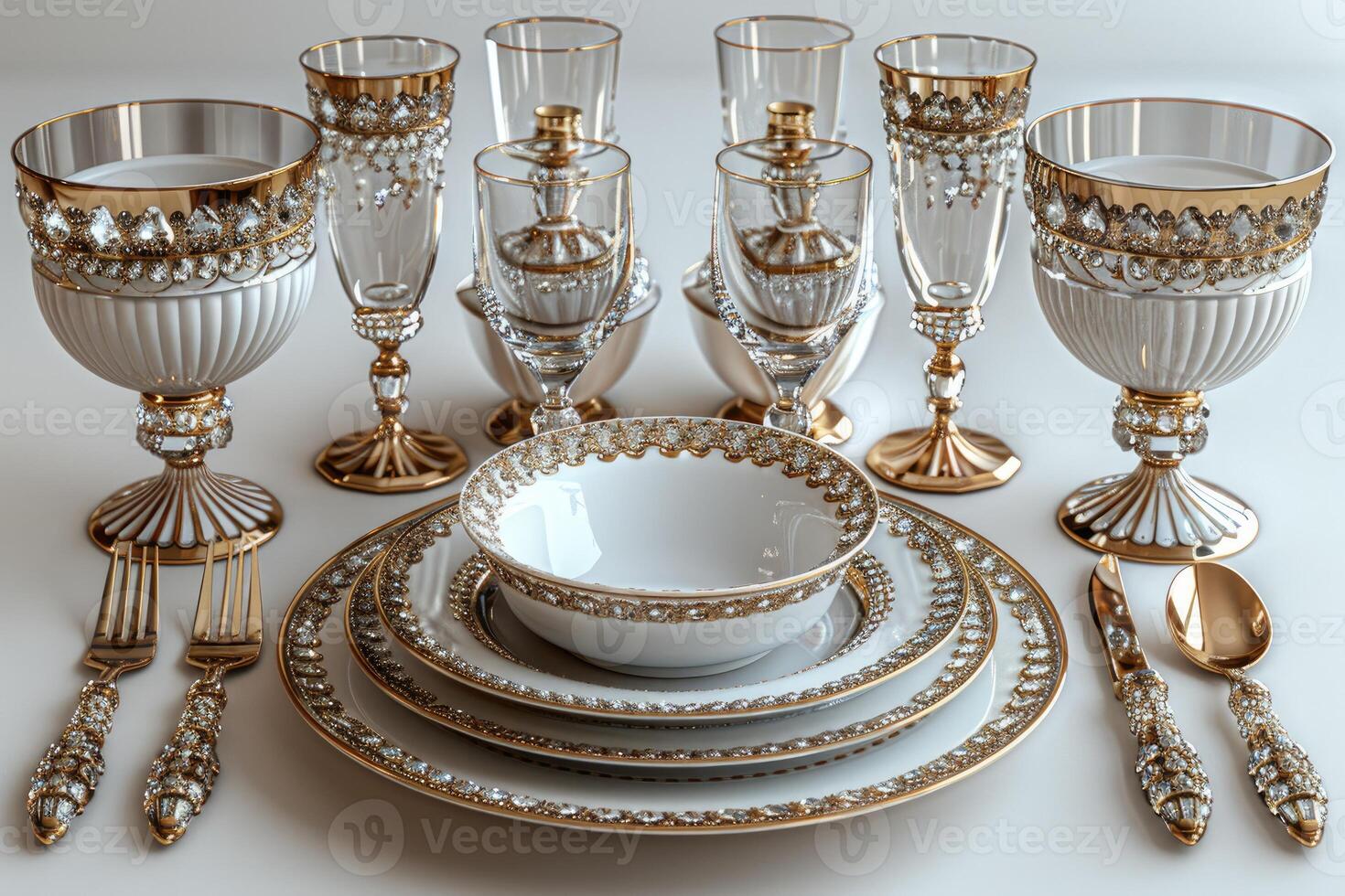 AI generated table setting with cutlery for deverse a delicious dish advertising food photography photo