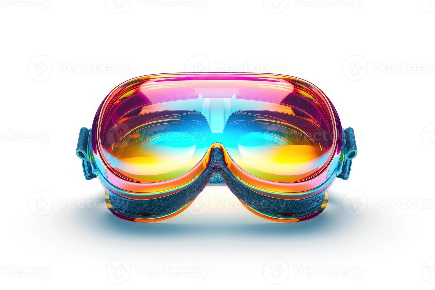 AI generated Virtual reality glasseds on white background. photo