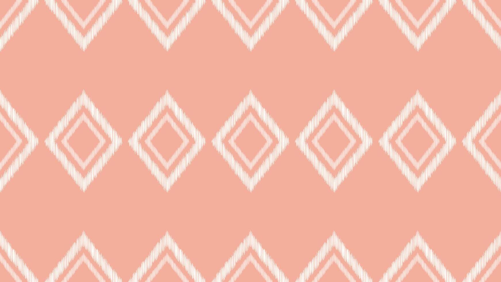 Traditional Ethnic ikat motif fabric pattern background geometric .Ikat embroidery Ethnic pattern pink pastel rose pink background wallpaper. Abstract,vector,illustration.Texture,frame,decoration. vector