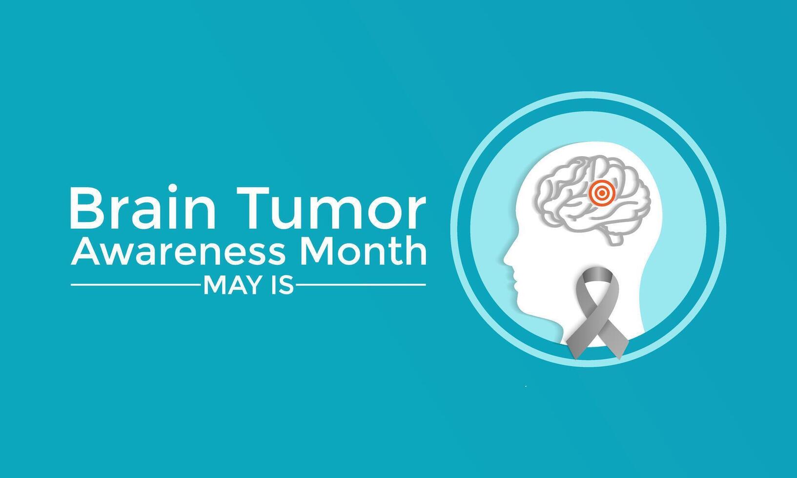 Brain Cancer awareness month is observed each year in May. That s supporting and awaring people illness of brain tumor. Vector illustration.