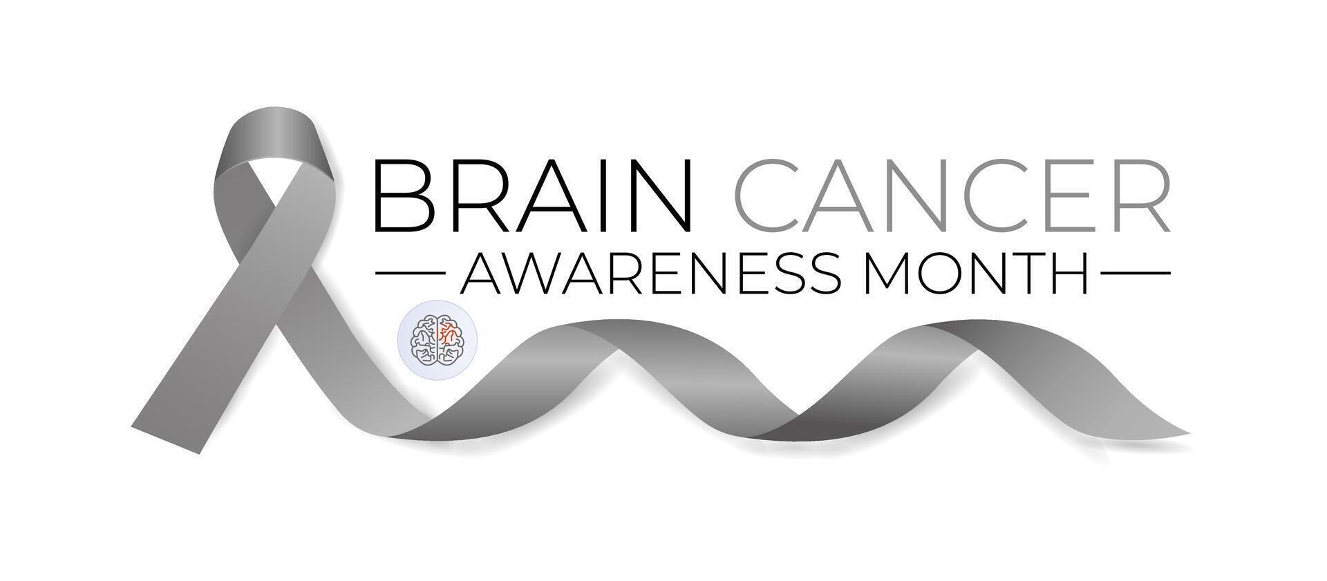 Brain Cancer awareness month is observed each year in May. That s supporting and awaring people illness of brain tumor. Vector illustration.