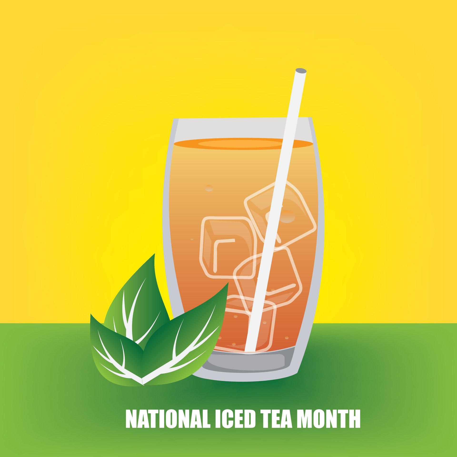 National Iced Tea Month vector graphic good for National Iced Tea Month celebration. flat design