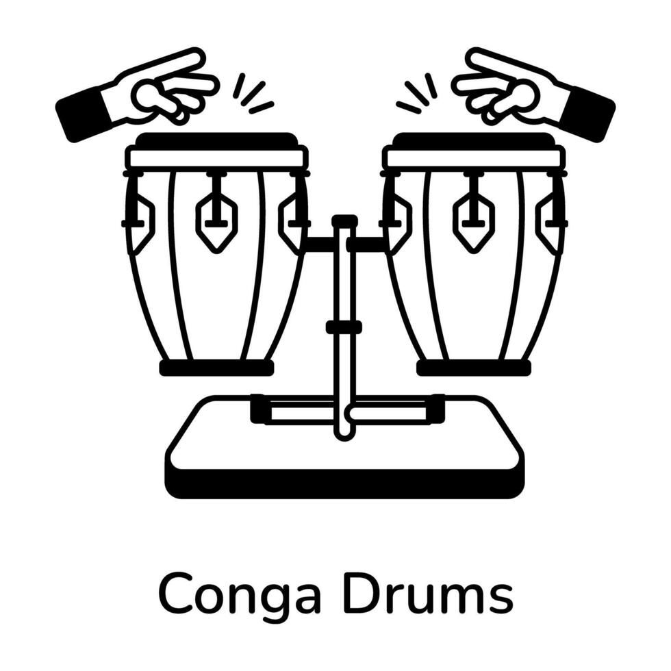 Trendy Conga Drums vector