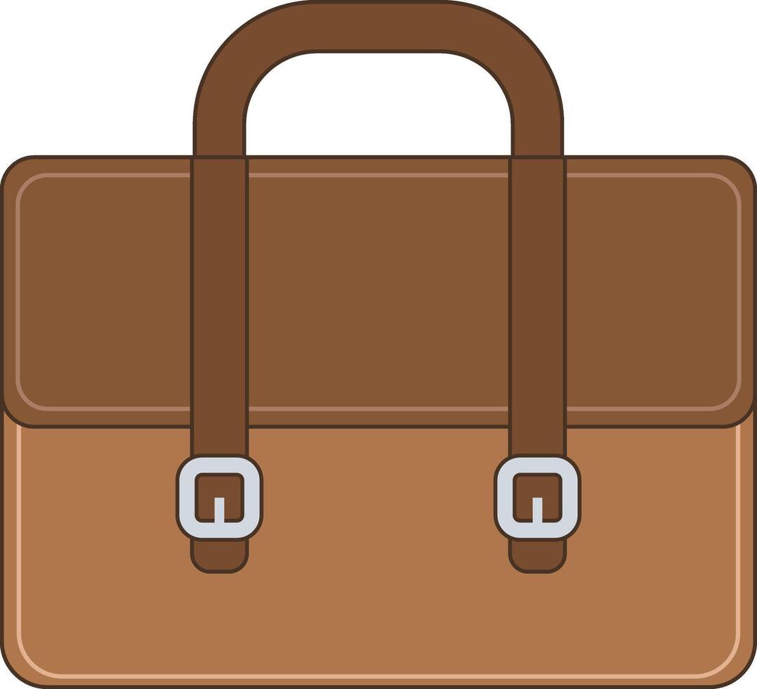 Briefcase Business Work Bag Document Concept Illustration Graphic Element Art Card vector