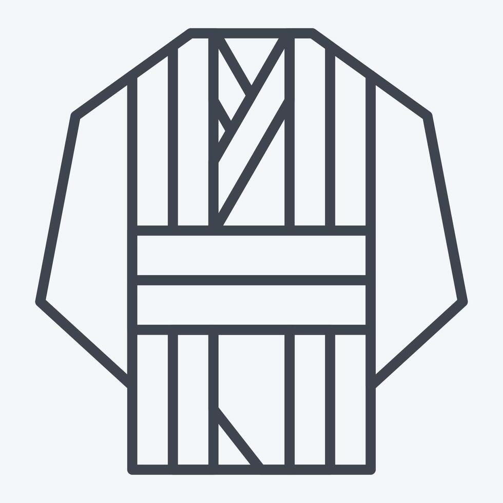 Icon Yukata. related to Japan symbol. line style. simple design illustration. vector