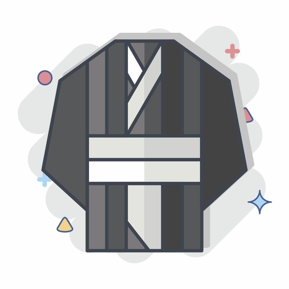 Icon Yukata. related to Japan symbol. comic style. simple design illustration. vector