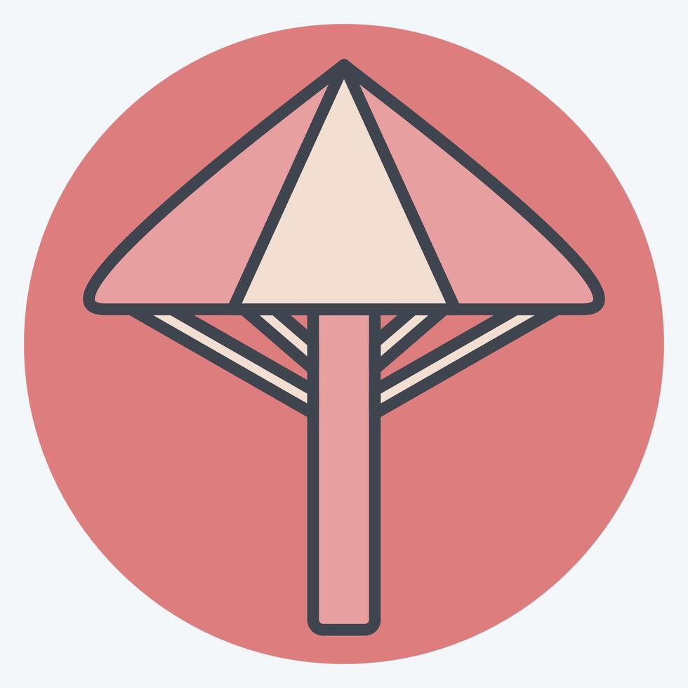 Icon Wagasa. related to Japan symbol. color mate style. simple design illustration. vector