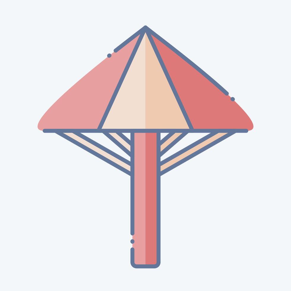 Icon Wagasa. related to Japan symbol. doodle style. simple design illustration. vector