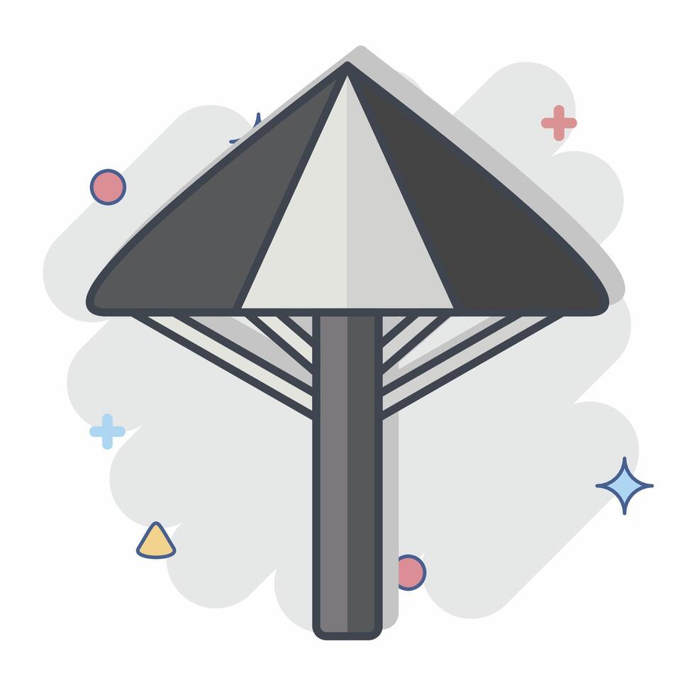 Icon Wagasa. related to Japan symbol. comic style. simple design illustration. vector
