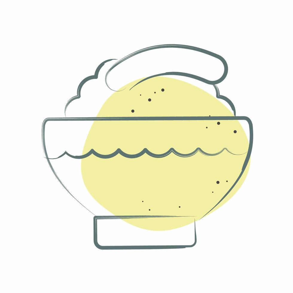 Icon Kabayaki. related to Japan symbol. Color Spot Style. simple design illustration. vector