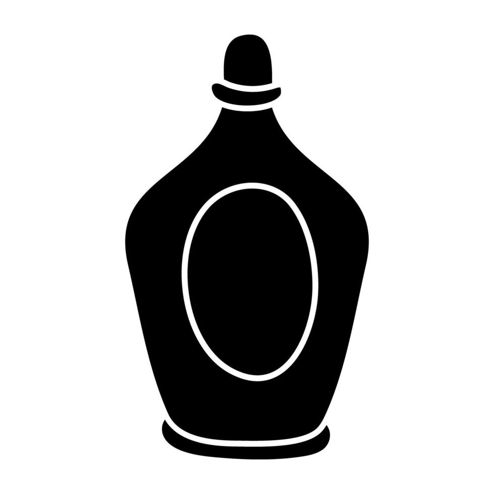 un sólido diseño icono de perfume botella vector
