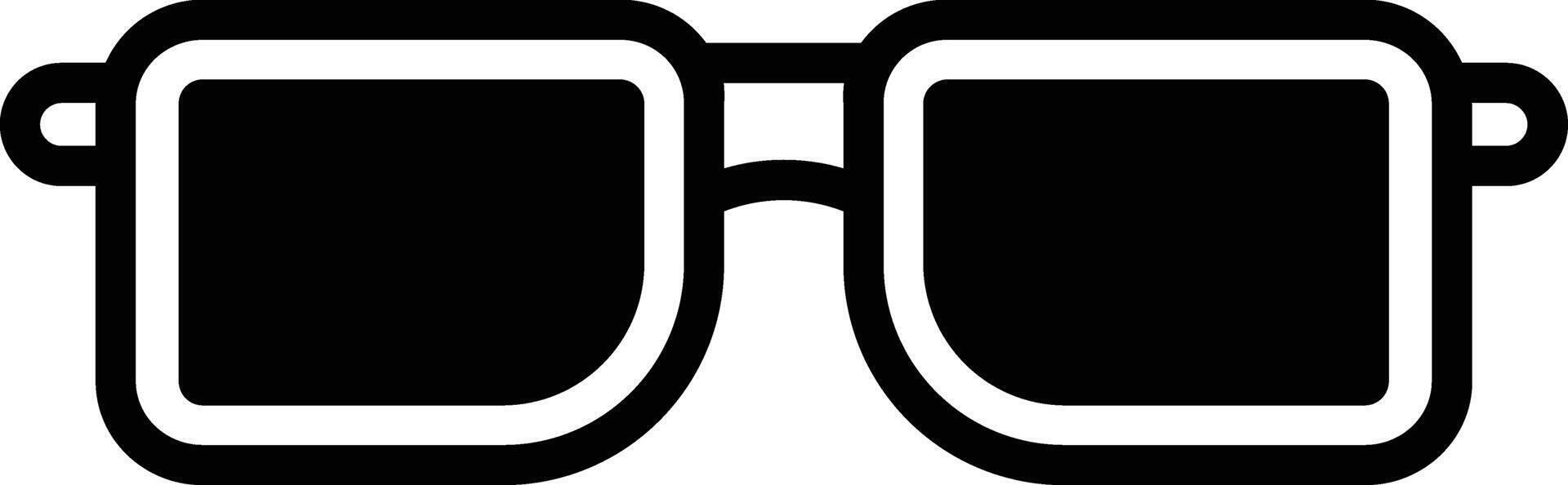 Glasses glyph and line vector illustration