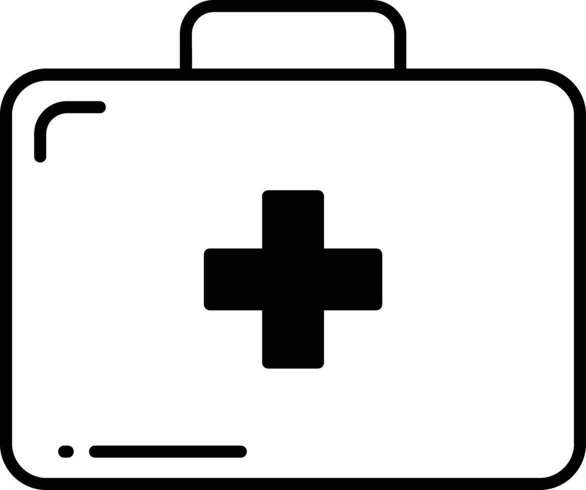 First aid glyph and line vector illustration