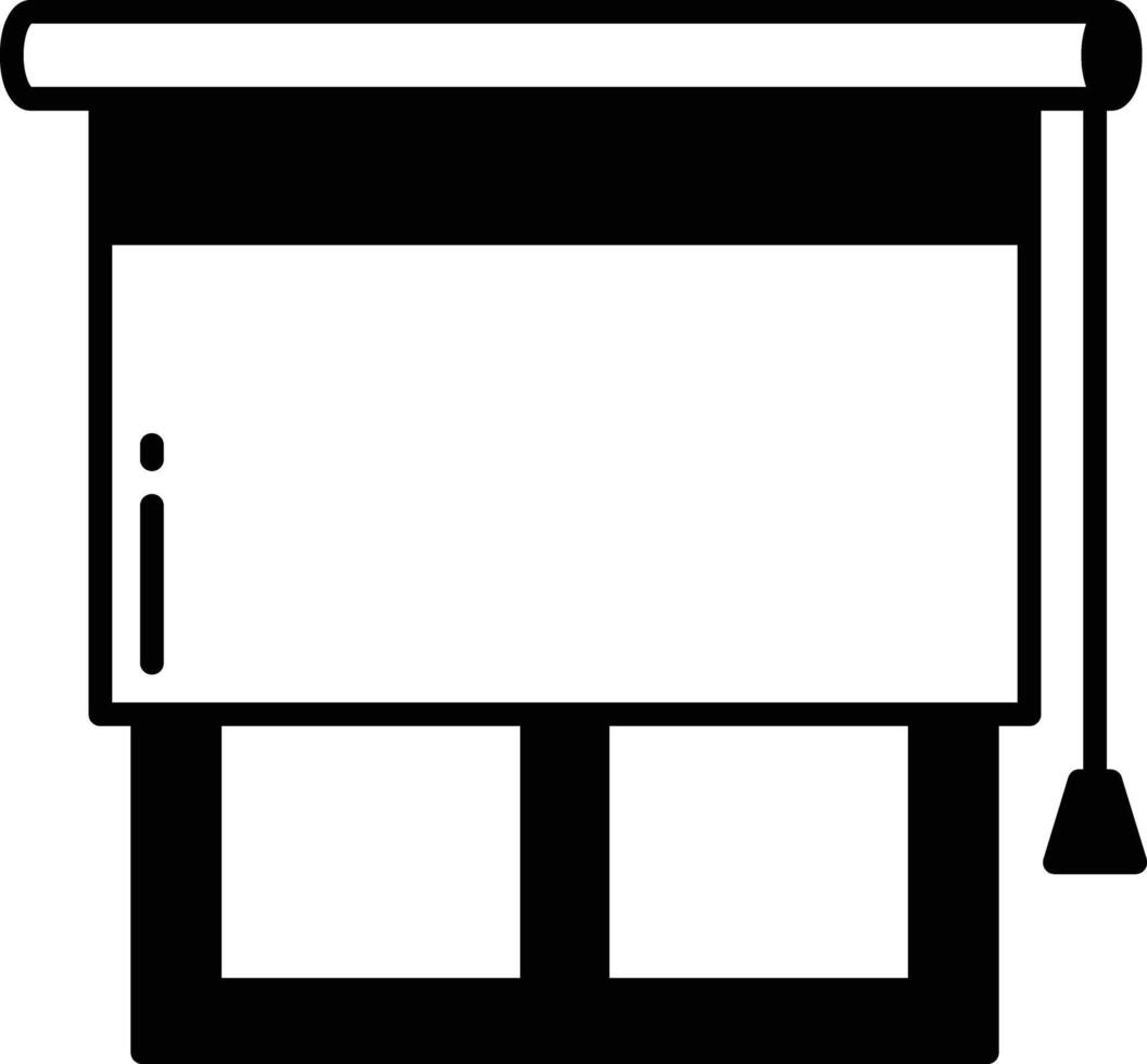 Window curtain glyph and line vector illustration