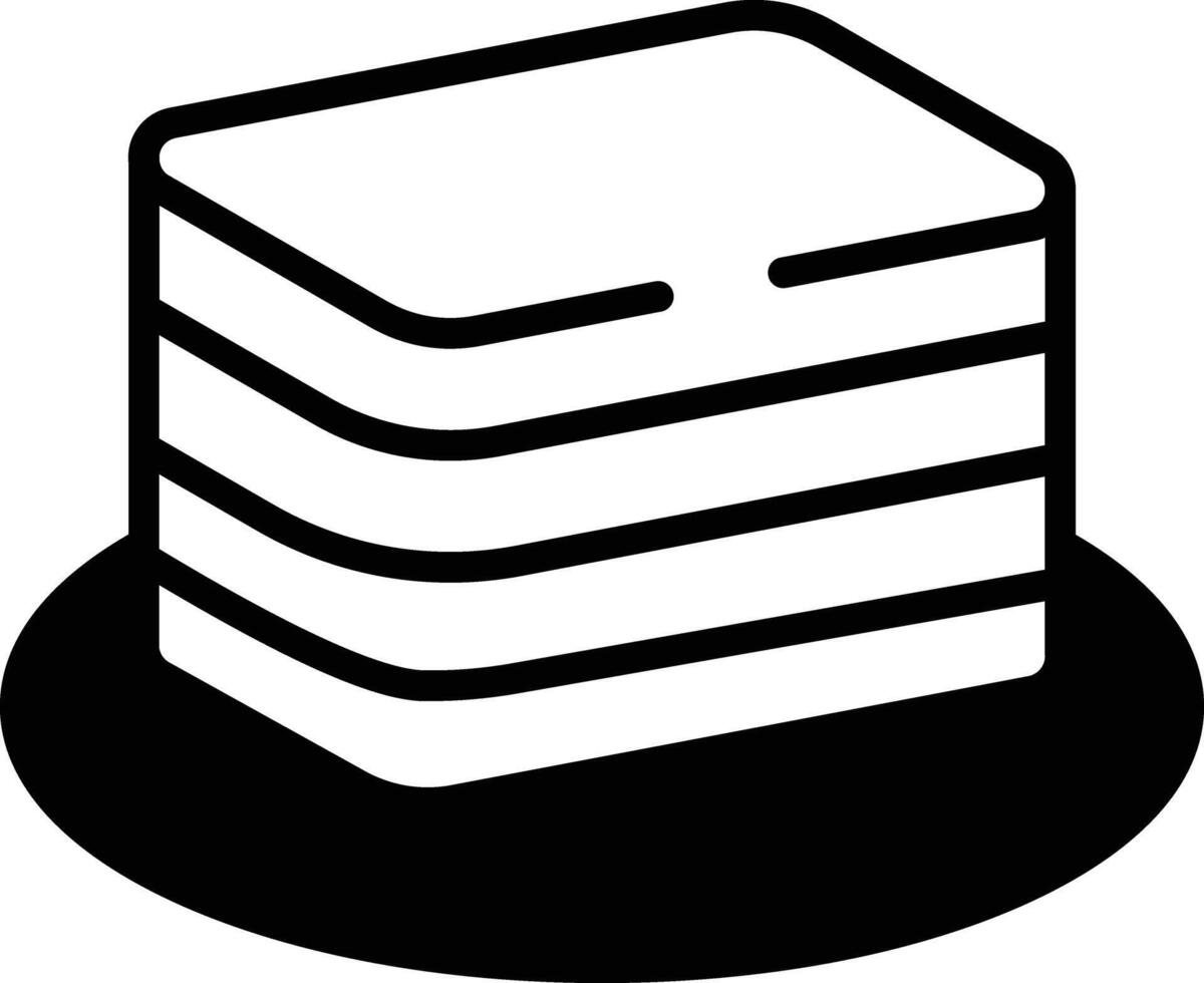 Lapis Cake glyph and line vector illustration