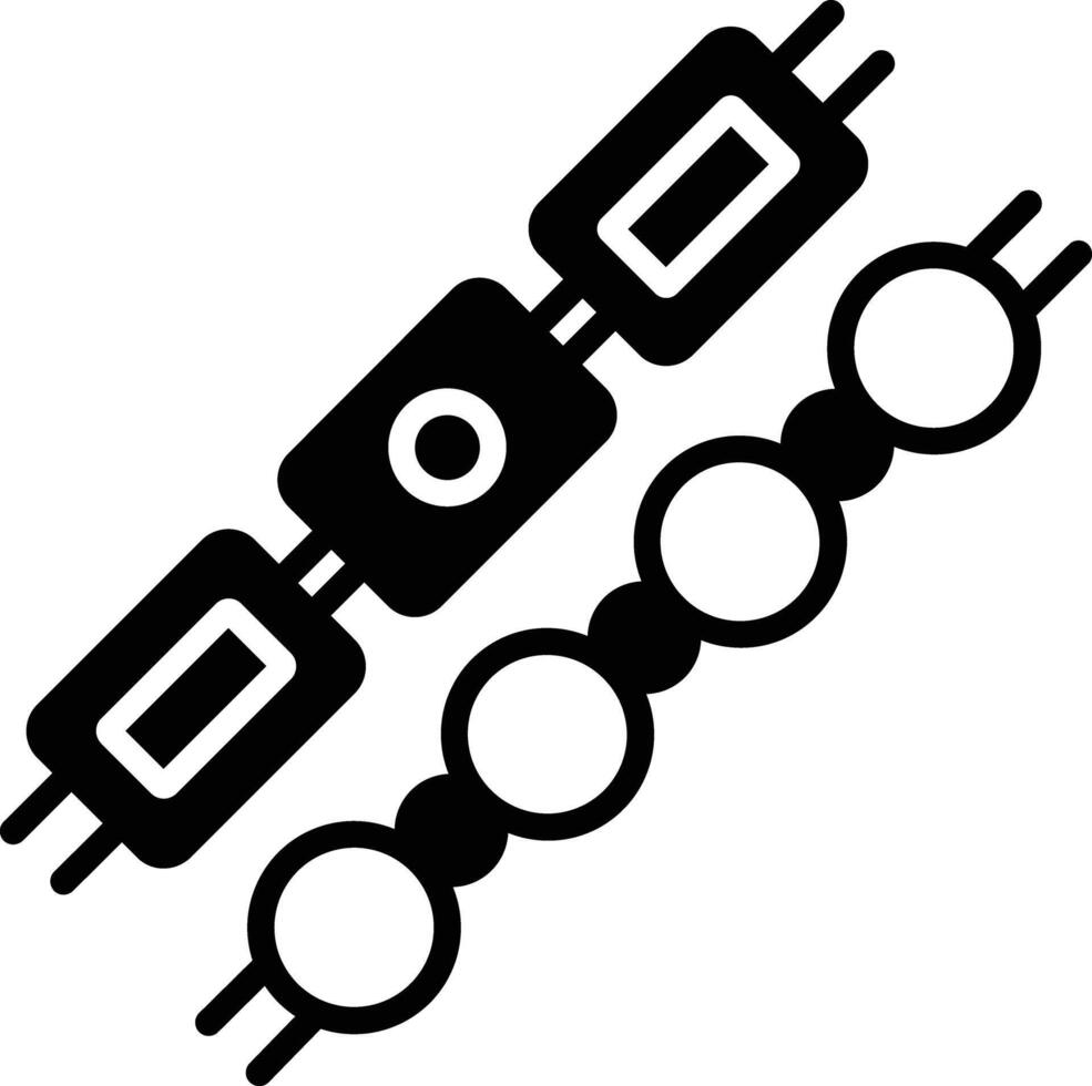 Beads glyph and line vector illustration