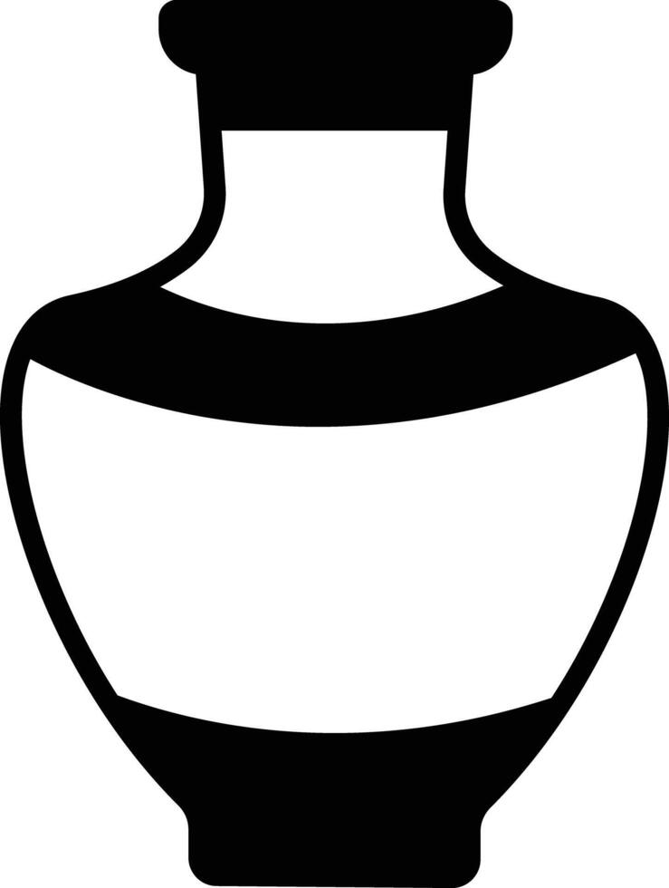 Vase glyph and line vector illustration