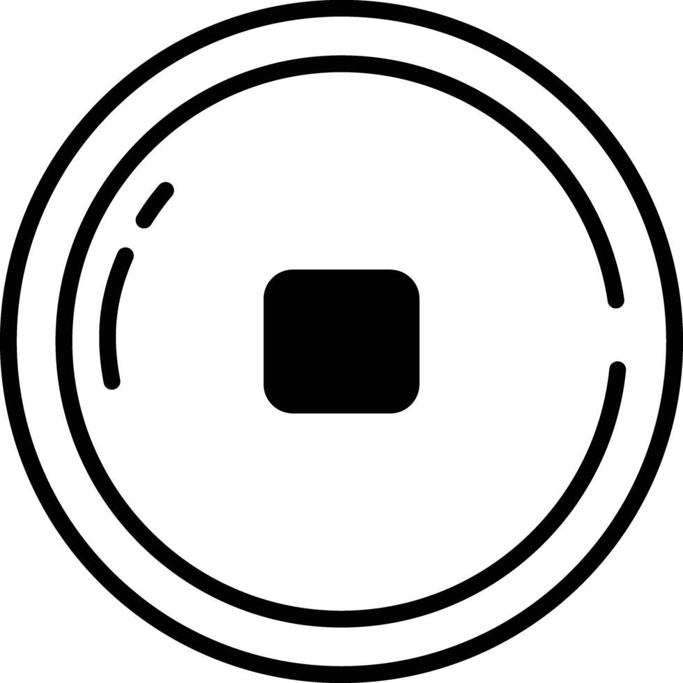 Yen glyph and line vector illustration