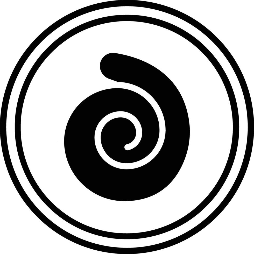 Mutura glyph and line vector illustration