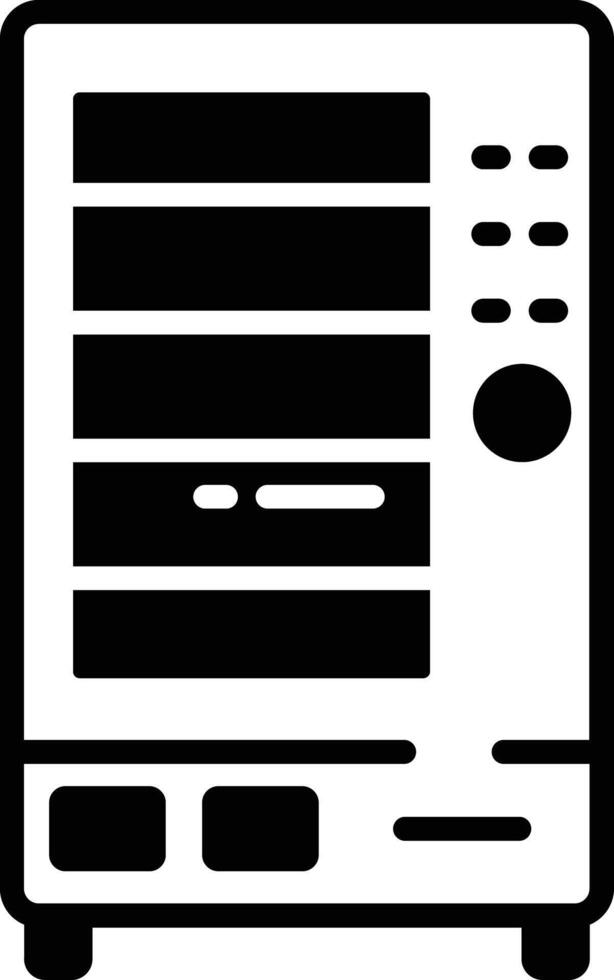 Vending Machine glyph and line vector illustration
