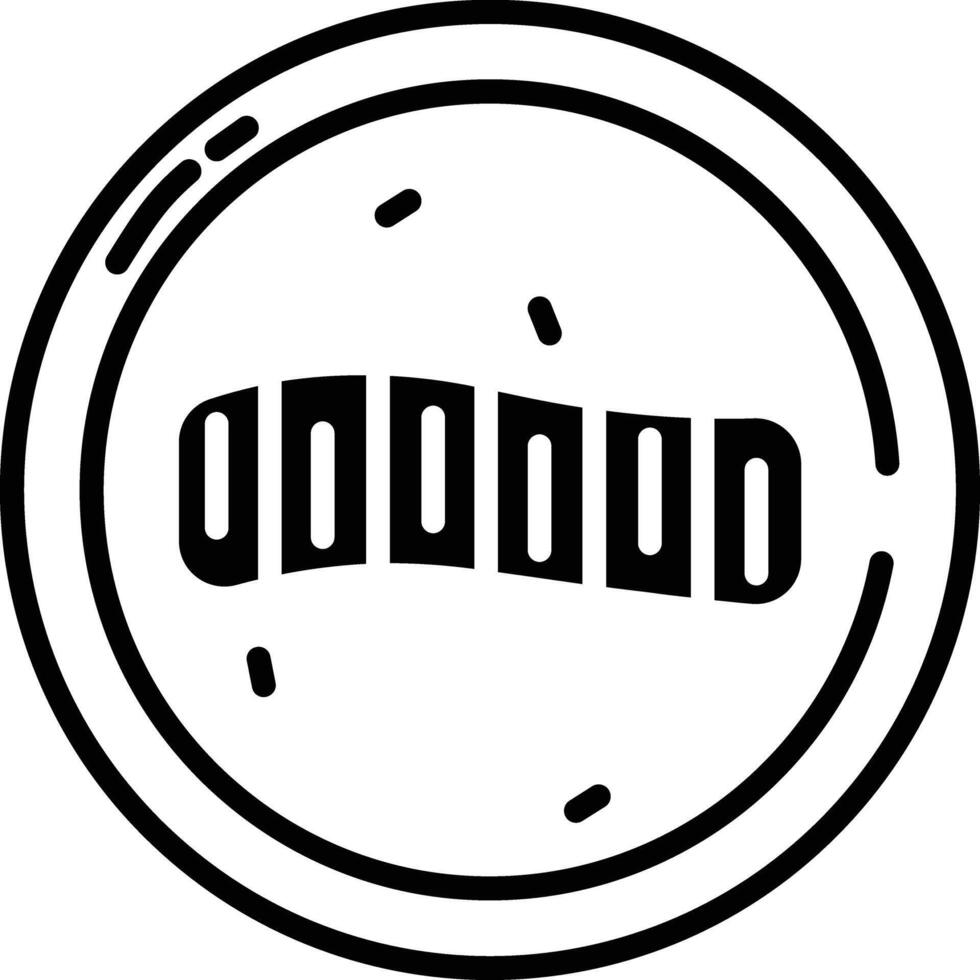 Kabayaki glyph and line vector illustration