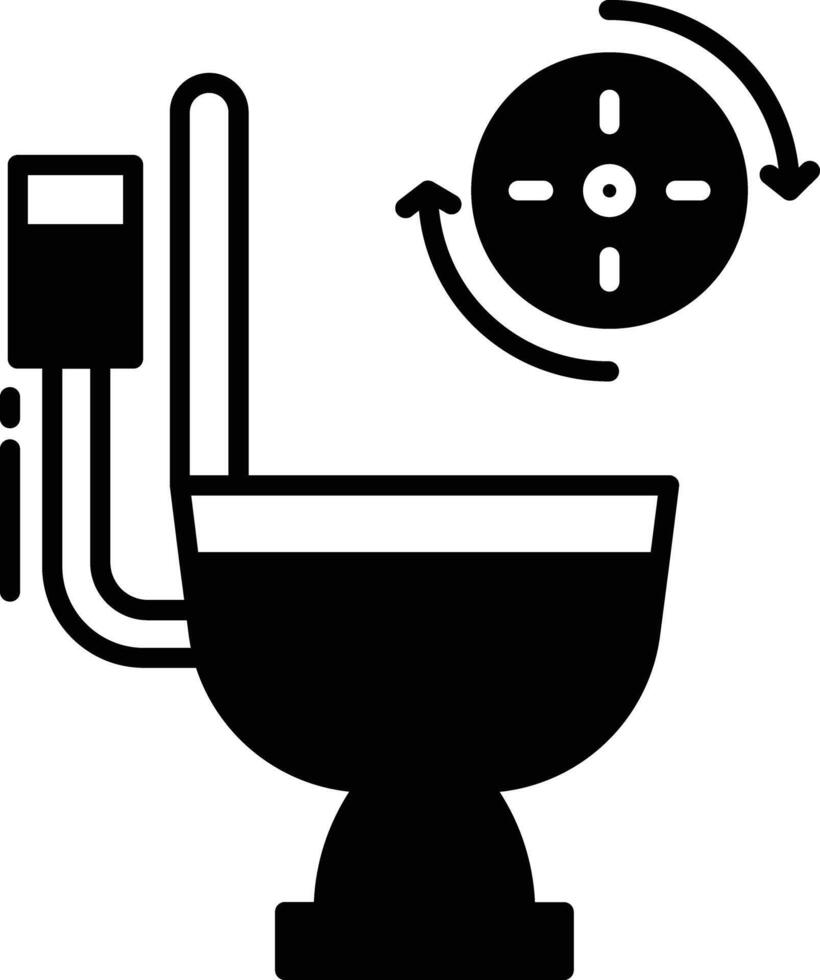 Diarrhea glyph and line vector illustration
